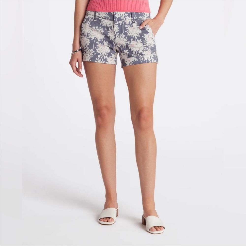 Dear John High Waist Gray and White Floral Shorts